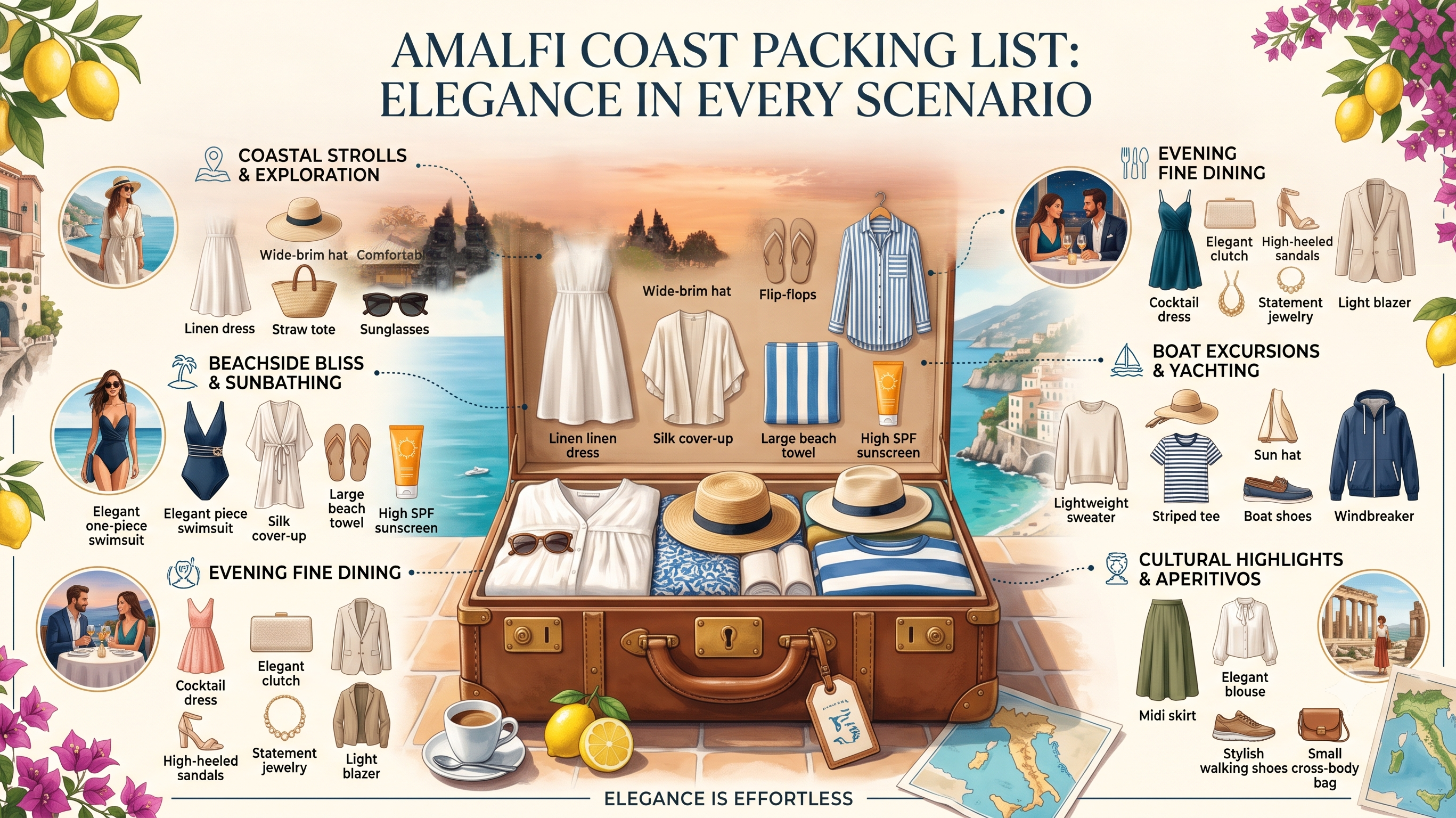Amalfi Coast Packing List: Elegance in Every Scenario