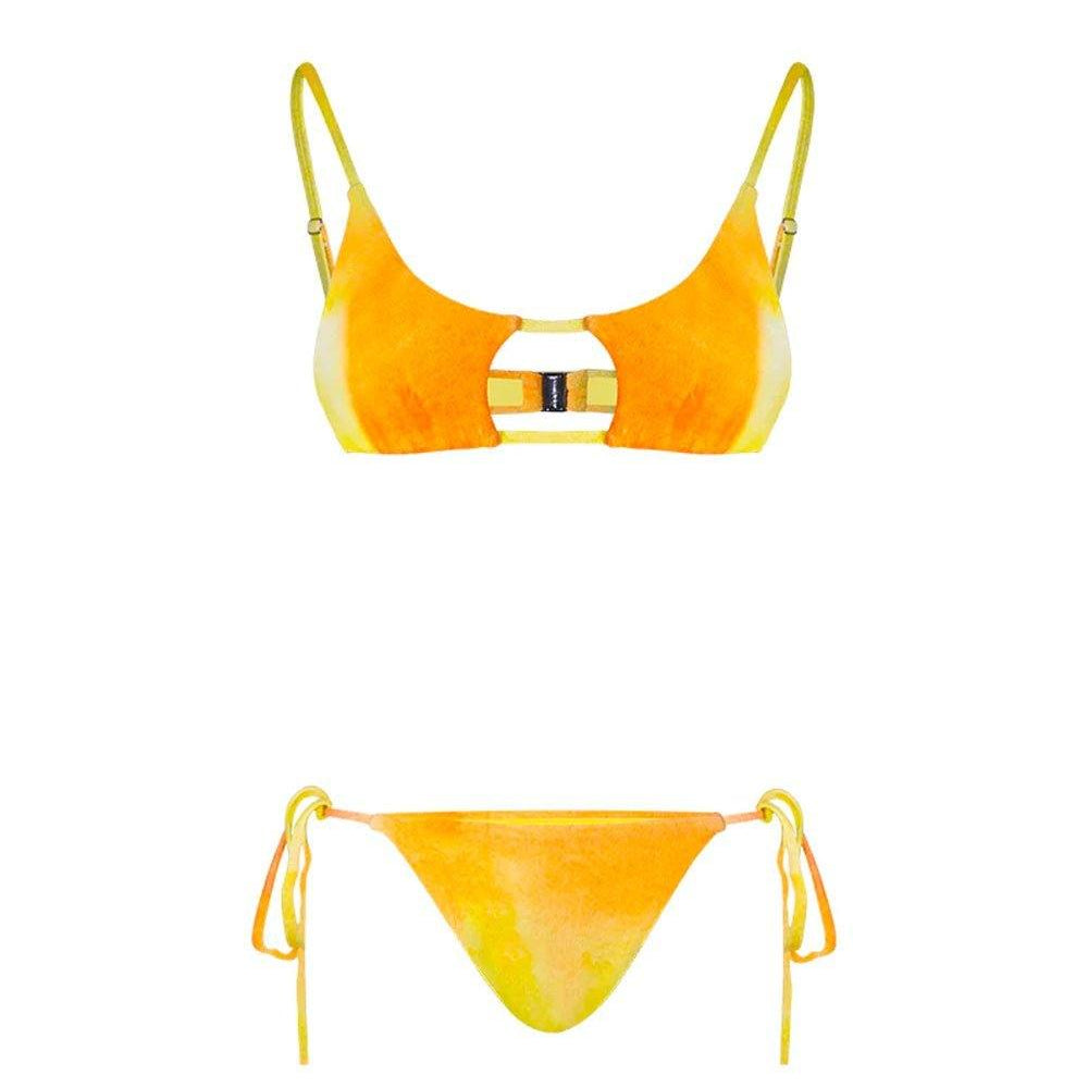 Halo Cut Out Bikini - Orange - OCEAN MYSTERY