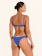 Classic royal blue bikini top with simple supportive design.