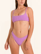 Matching lilac bikini bottom for square neck bikini set.