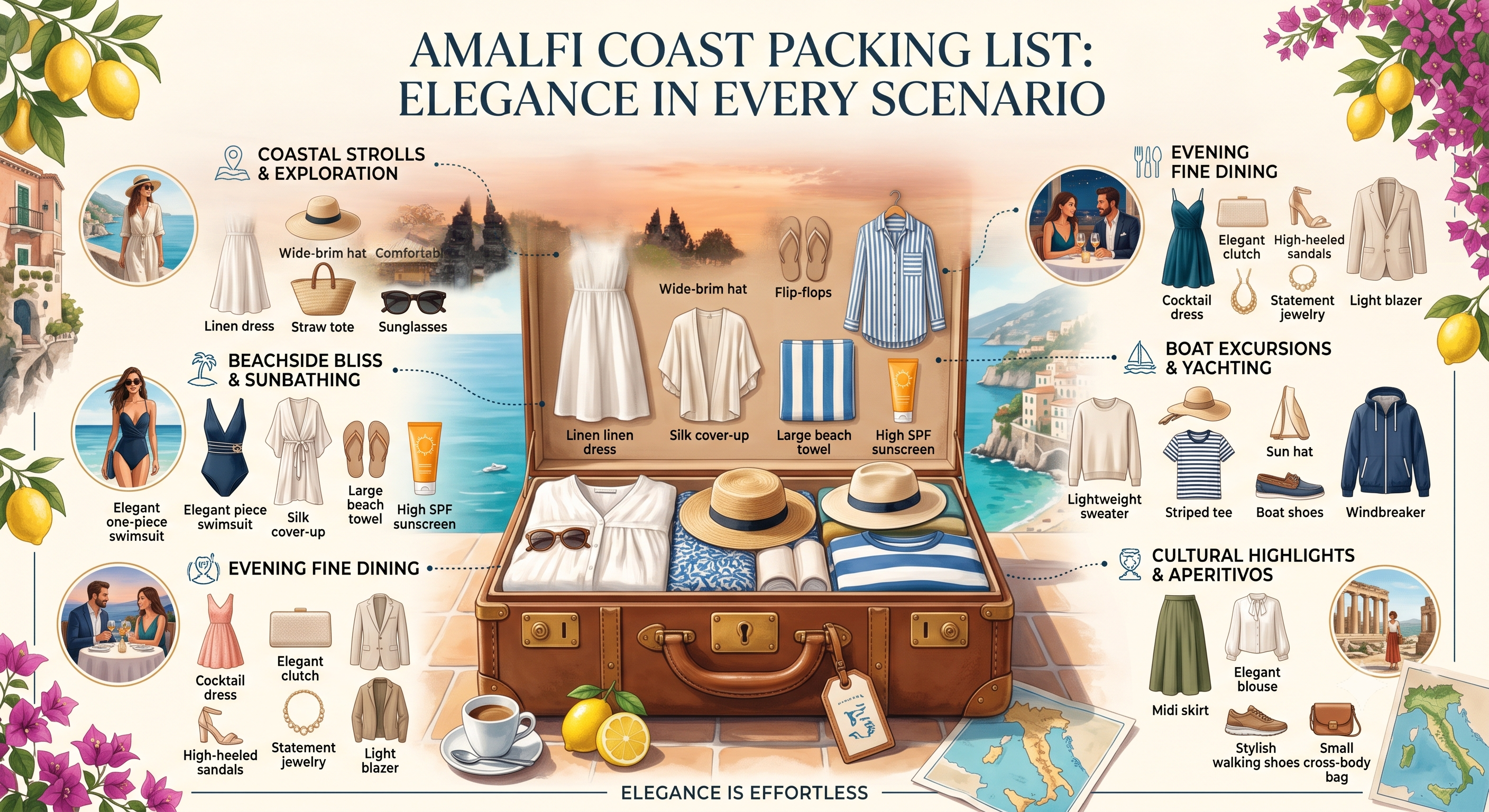 Amalfi Coast Packing List: Elegance in Every Scenario