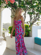 Chic Floral Maxi Dress – Spaghetti Straps & Stylish Slit Design