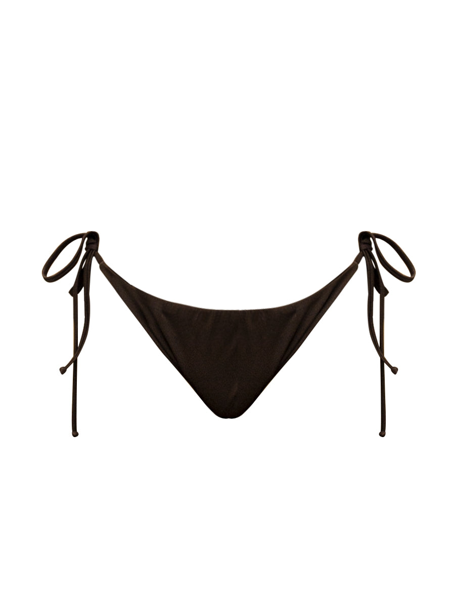 Timeless Chocolate Tie-Side Bikini Bottom – Adjustable Fit for a Flattering Look