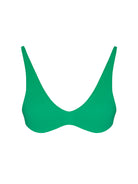 Green Textured Bikini Top – Stylish and Flattering Design