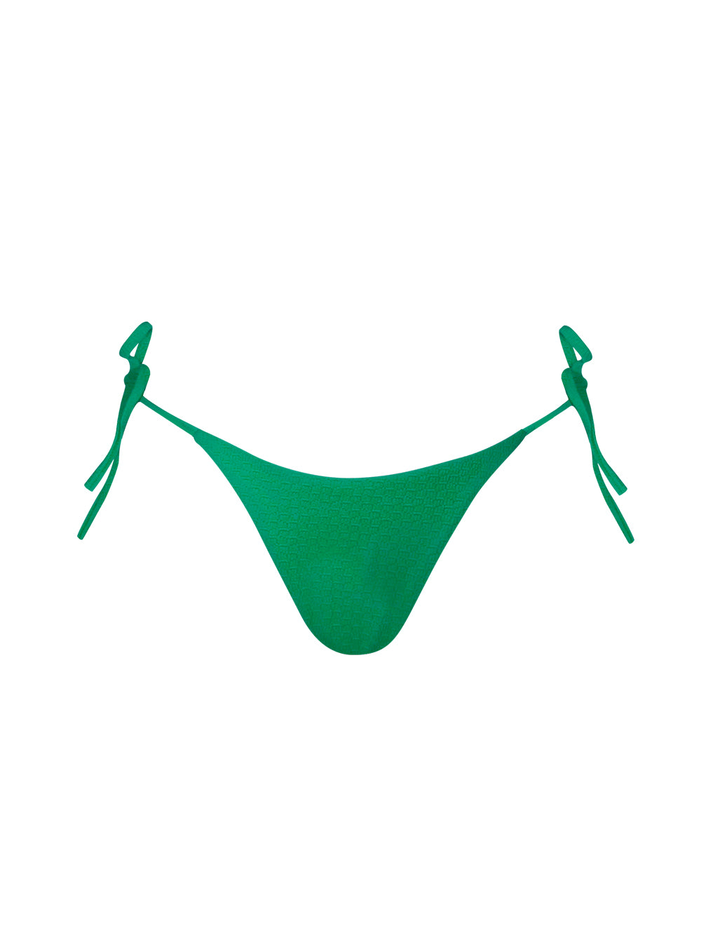 Green Textured Tie-Side Bikini Bottom – Stylish and Adjustable Fit