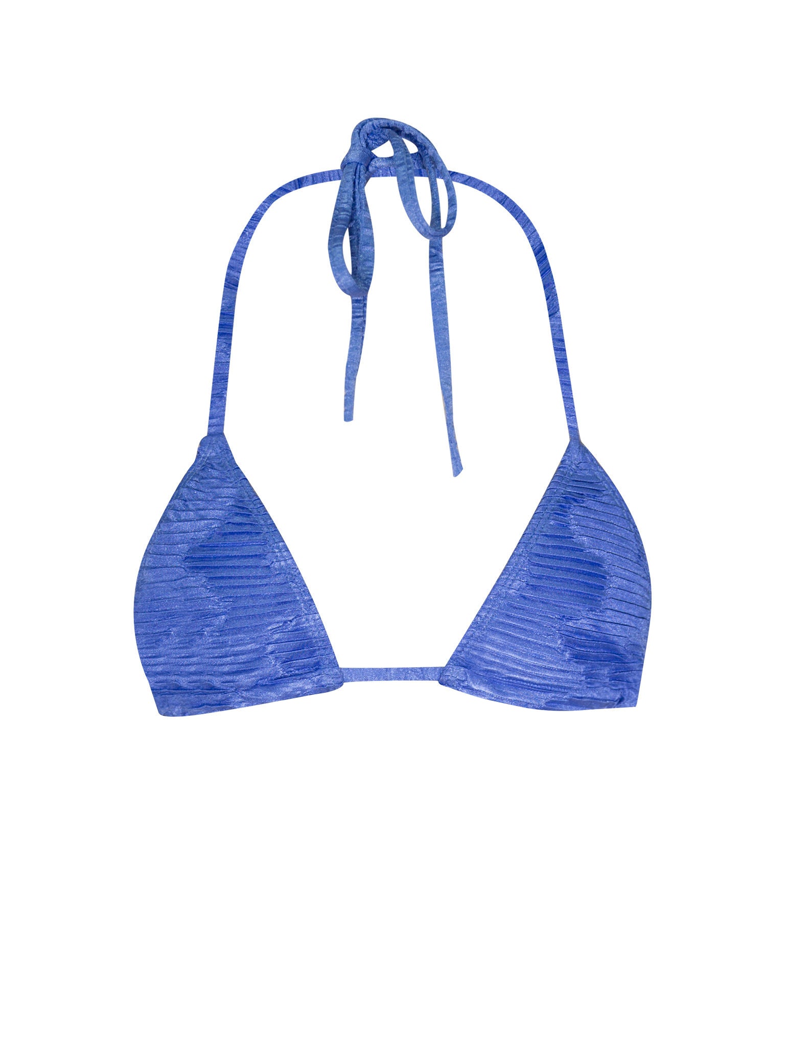 Halter Triangle Bikini Top - Blue