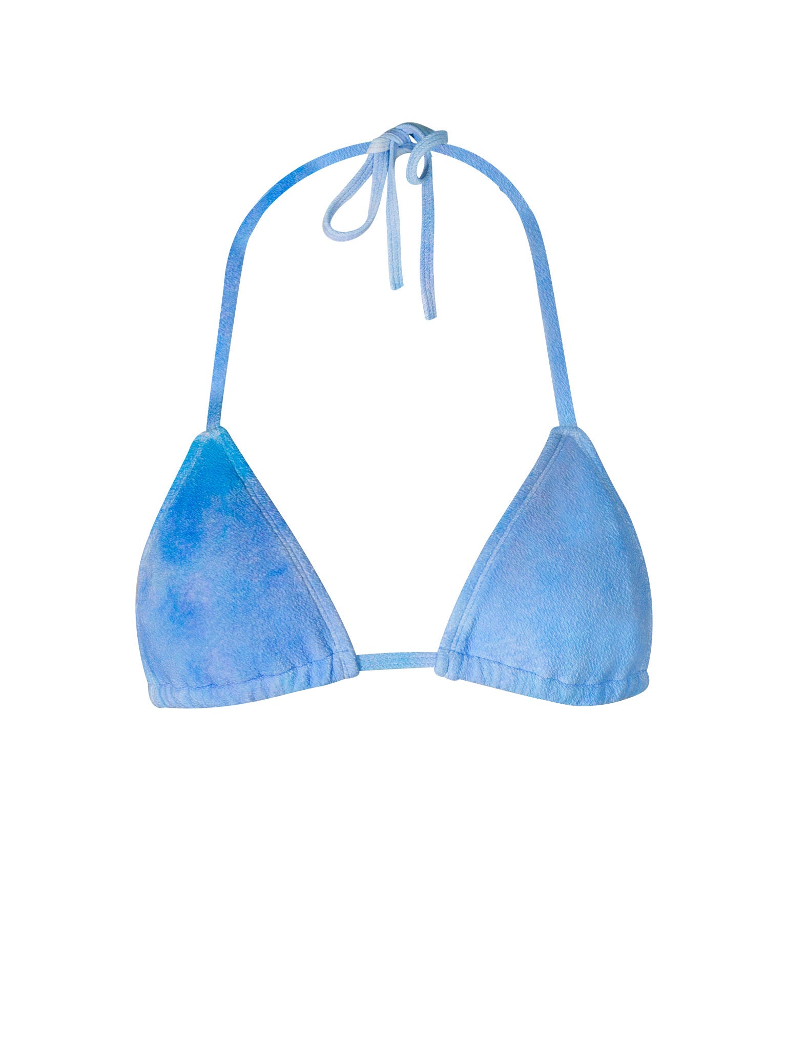 Halter Triangle Bikini Top - Blue