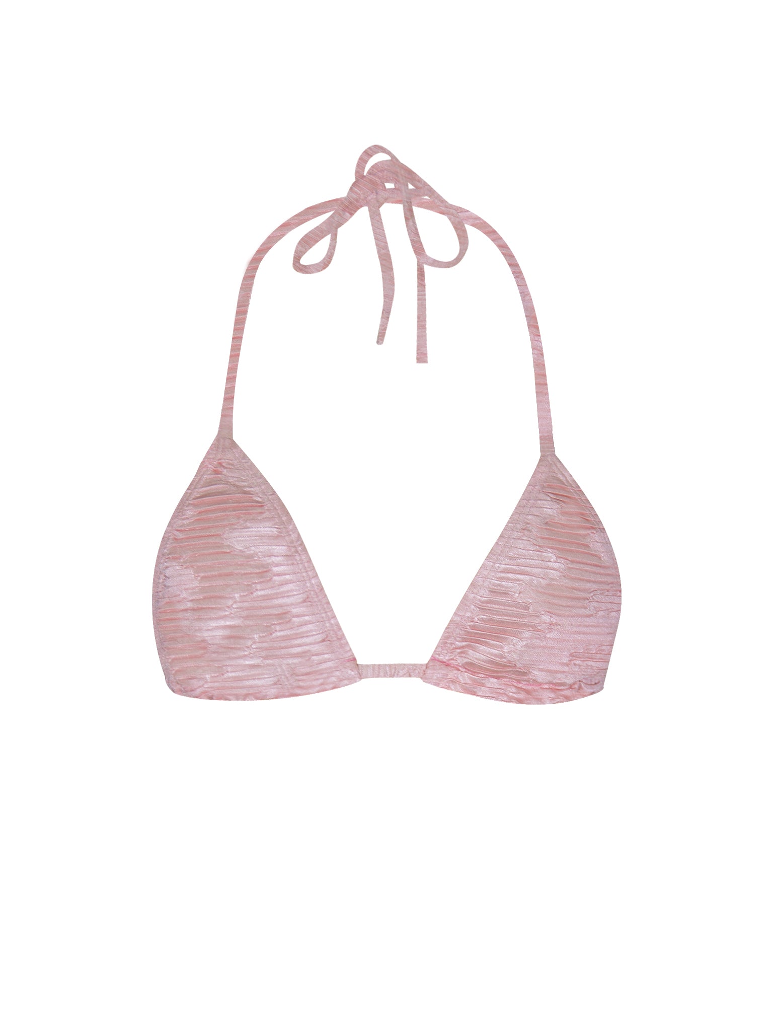 Halter Triangle Bikini Top - Pink