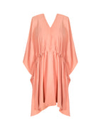 Mauve Waist-Cinching Loose Fit Mini Dress – Stylish and Comfortable
