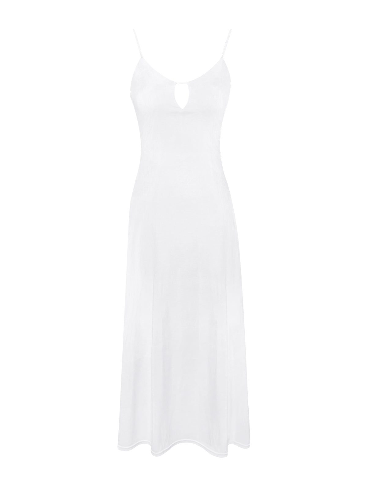 Stylish White Cut Out Spaghetti Strap Dress – Perfect for Summer