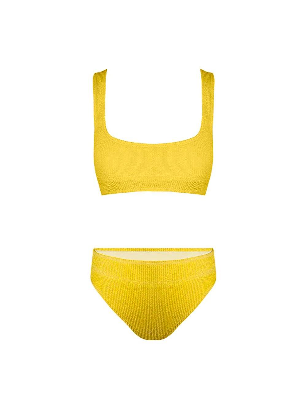 Sporty High Waist Bikini - Yellow - OCEAN MYSTERY