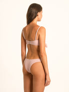 Ocean Mystery red gingham bikini top with adjustable shoulder straps and front tie detail.