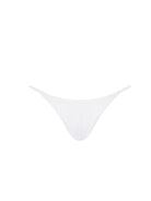 White jacquard bikini bottoms for women.